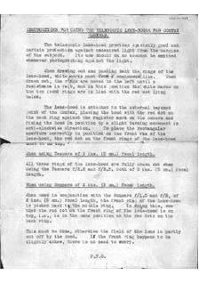 Zeiss Ikon Lenses - misc manual. Camera Instructions.